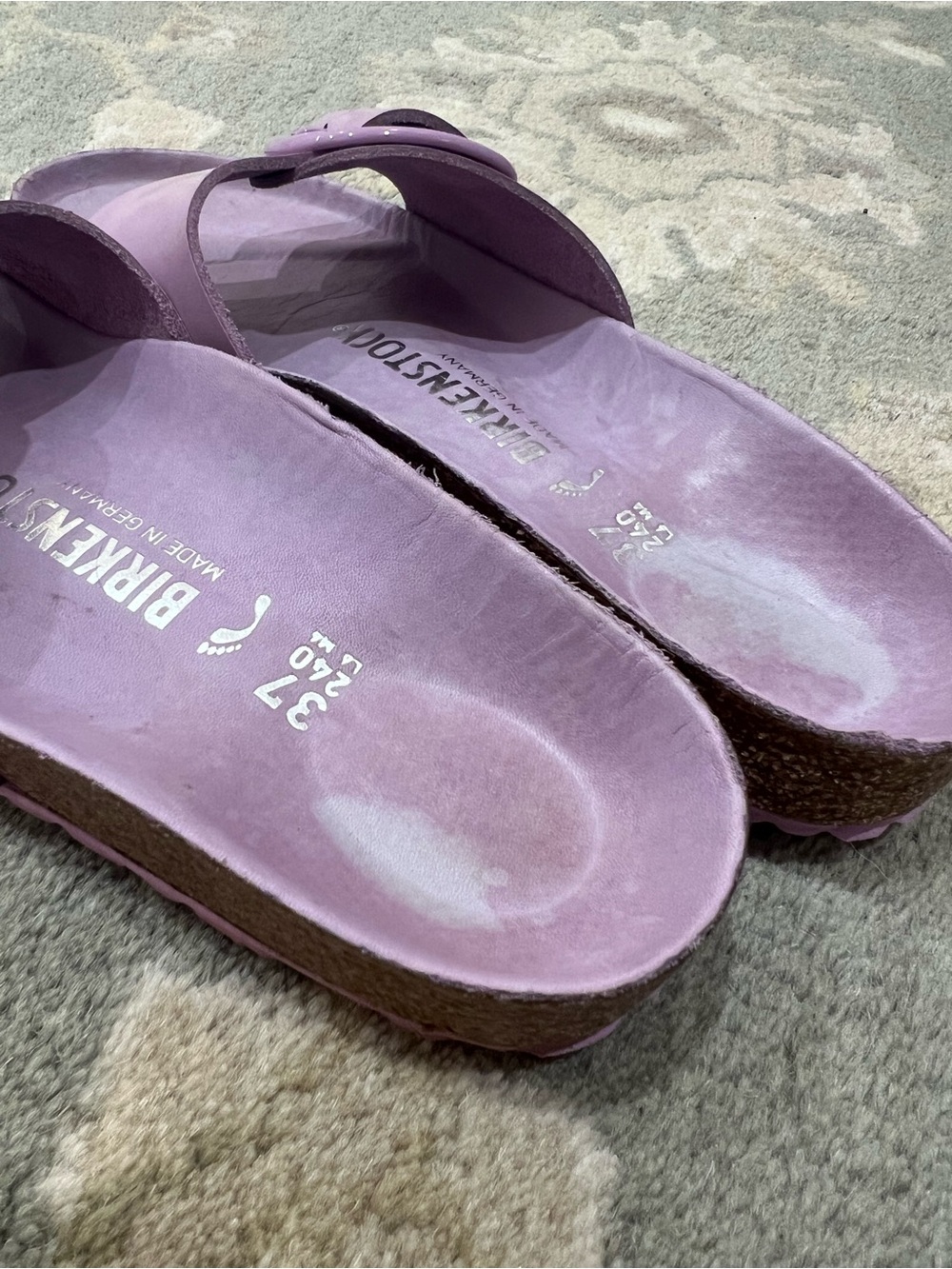 Birkenstock Madrid Single-Buckle Slide Sandals in Lavender Size 37 - Picture 10 of 14